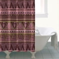 thumbnail image 4 of Brown Geometric Striped Pattern Shower Curtain 72"x84" ,Bathroom Decorative Shower Curtains Set with 12 Hooks,Modern Waterproof Washable Shower Curtain, 4 of 6