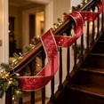 thumbnail image 5 of BSJJY 354" Bright Red Sparkly Christmas Ribbon, Glitter-Coated Plastic with Flexible Structure, Easy to Cut into Desired Length, Perfect for Gift Wrapping, Wreath Decor, or Festive DIY Projects, 5 of 6