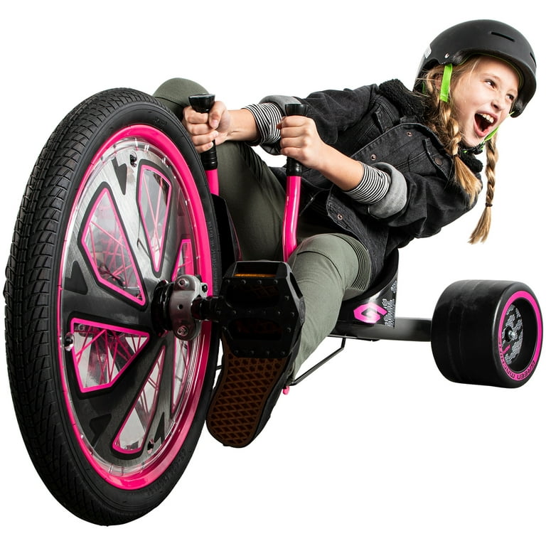 Huffy Green Machine 20” Drift Trike for Kids, Pink, Tricycles