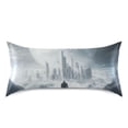 thumbnail image 3 of Dailycode Satin Pillow Case Queen Silk Pillow Cover for Hair and Skin Envelope Closure Fantasy Planet City 20"x30", 3 of 9