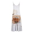 thumbnail image 3 of Vestido de Verano Casual sin Mangas Impreso Correa de Cuello en V Vestido de Sol Largo para las Mujeres, Vestido de Vacaciones Suelto, 3 of 5
