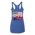 thumbnail image 2 of Wild Bobby Ford Shelby Vintage USA Country Plate Women Tri-Blend Racerback Tank Top, 2 of 6