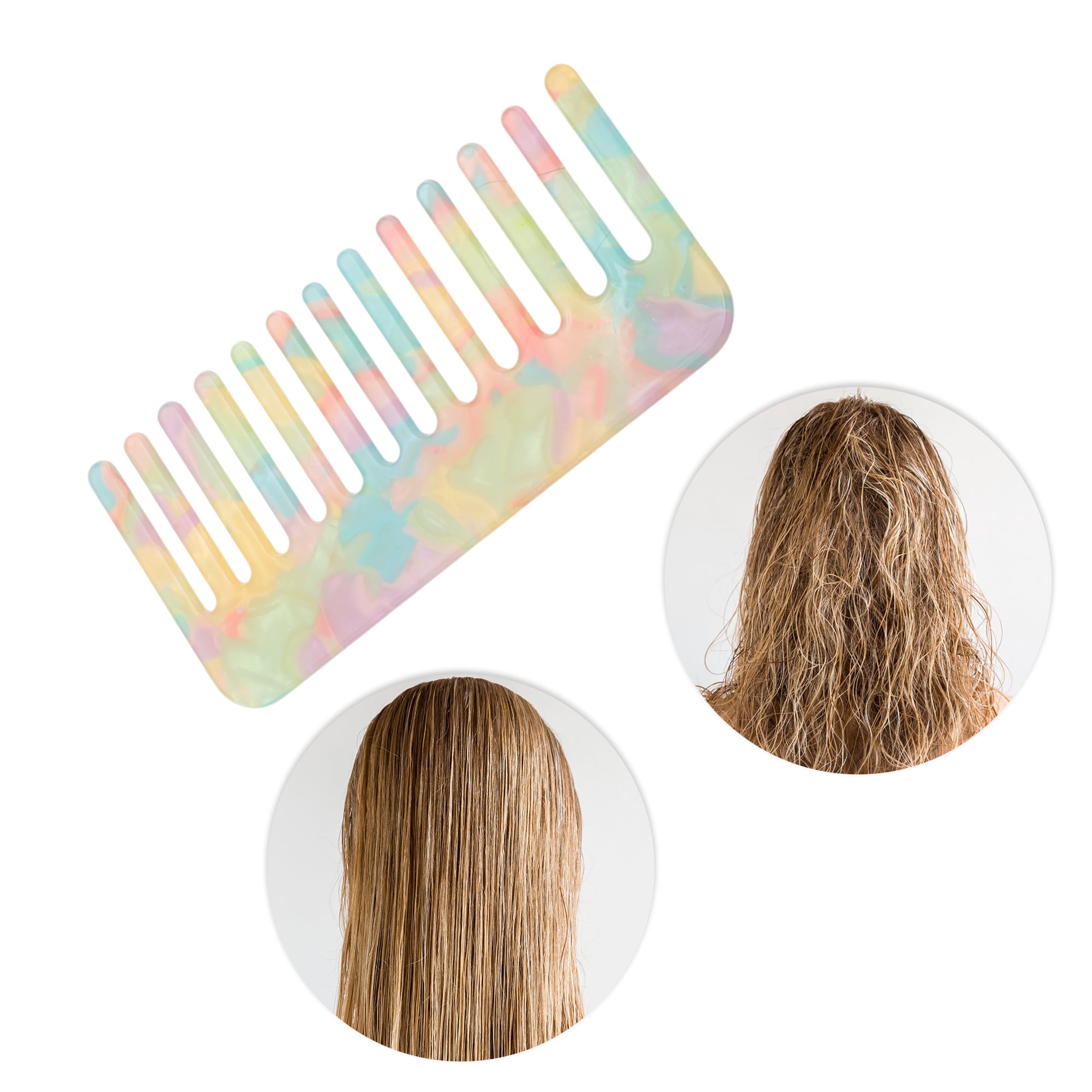 Unique Bargains 1 Pc Vintage Portable Wide Tooth Comb for All Hair Types Multicolored