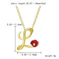 thumbnail image 2 of Jusqu'à 65% de Réduction sur les Colliers SMihono pour Femmes, Collier Lettre Rose avec Strass, Pendentif Rétro en Anglais, 2 of 2