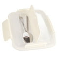 thumbnail image 3 of 4 Compartments Design Lunch Box 304 Stainless Steel Matching Tableware Portable Lunch Containers for School Office Picnic[white], 3 of 9