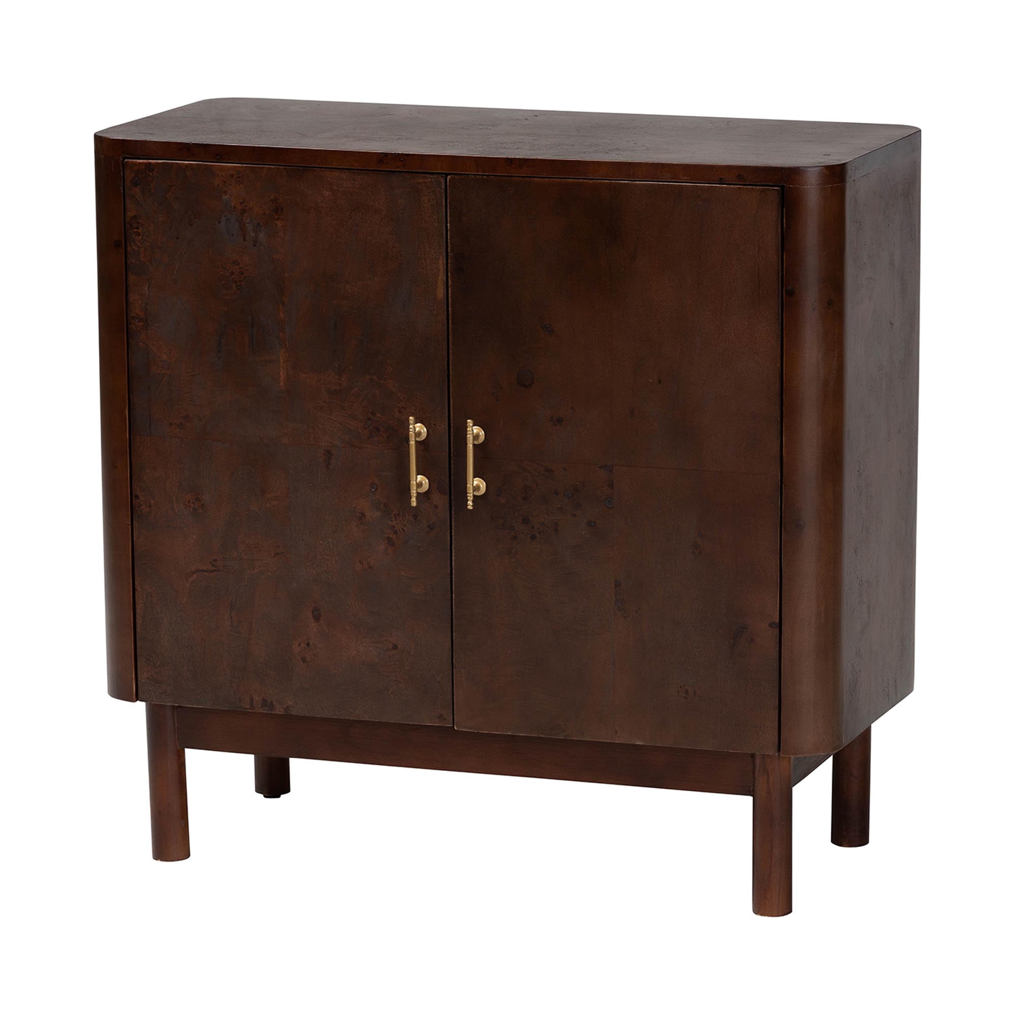 bali & pari Latika Modern Storage Cabinet, Dark Walnut