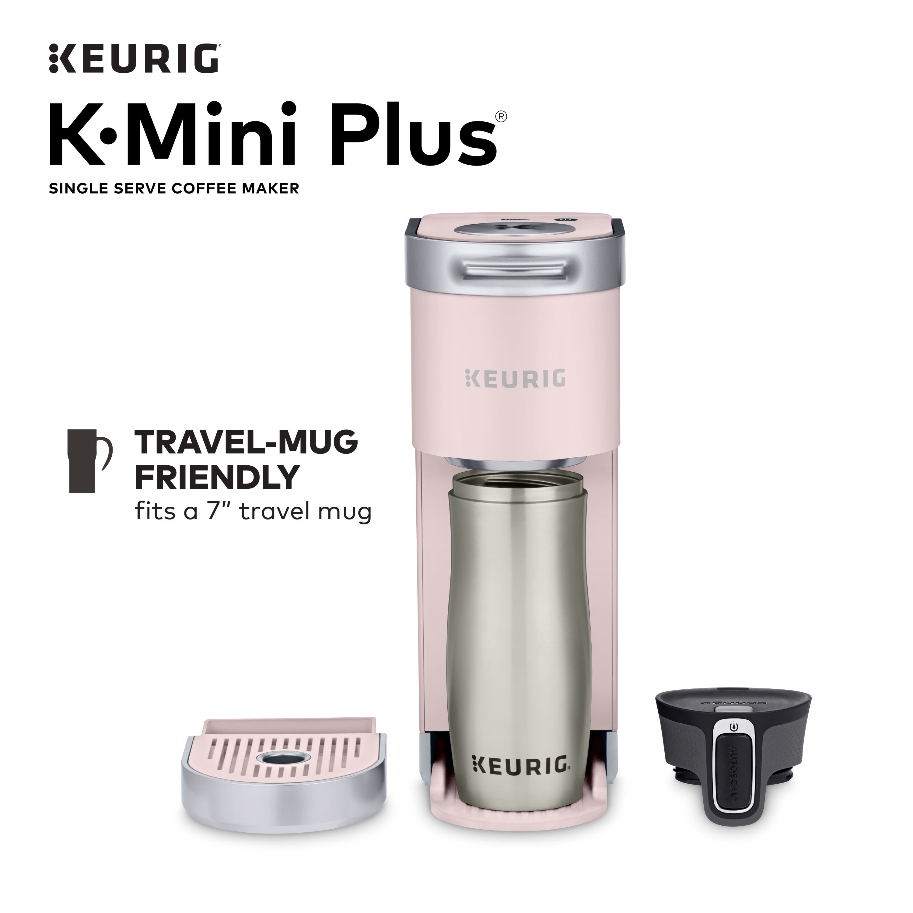 Keurig K10 and K15 Mini Plus Coffee Makers Solids Collection Hot Pink  (Fuchsia)