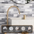 thumbnail image 3 of 10-Sheet Peel and Stick Tiles, Marble Look Kitchen Backsplash Tiles, 12"x12" (Blue Stone), 3 of 6