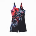 thumbnail image 3 of NIEWTR One Piece Swimsuit Women Athletic Swimsuits for Women Bathing Suit with Shorts for Sport(Red,M), 3 of 9