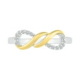 thumbnail image 2 of DGOLD Sterling Silver & 10kt Yellow gold White Round Diamond Infinity Ring (0.10 Cttw), 2 of 3