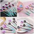 thumbnail image 2 of WASHWEPE 5Pack -plated Flower Shape Stainless Steel Mixing Spoon for Cooking Enthusiasts, 2 of 8