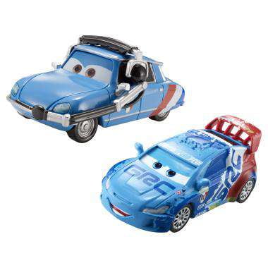RAOUL CAROULE &BRUND MOTOREAU Cars ミニカー Disney Cars Series 3 Raoul Caroule & Bruno Motoreau Diecast Car, 2