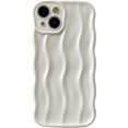 thumbnail image 1 of CHAO Patrón de ondas de agua Marco de ondas rizadas Suave Compatible con funda de iPhone (plata, iPhone 13 Pro Max) iPhone 12 blanco, 1 of 5