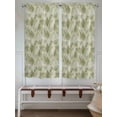 thumbnail image 6 of Bedroom Curtains 63 Inches length, Sage Green Geometric Window Treatment Curtain Drapes, Modern Morocco Abstract Art Rod Pocket Curtain Panels for Living Room Kitchen, 42"x63", 2 Panels, 6 of 7