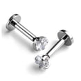thumbnail image 4 of 2 Acero Inoxidable Zircon Cuadrado Cartílago Pendiente Labio Stud 8 Mm Yuyangstore Pendiente de acero inoxidable, 4 of 8