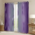 thumbnail image 2 of Gradient Lilac and Grey 30%-50% Blackout Curtains Ombre Curtains & Drapes,Spiral Silver Print Wave Striped Pattern 2 Panels 42"Wx63"L Curtains,Abstract Art Room Decor Aesthetic, 2 of 6