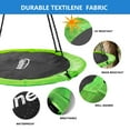 thumbnail image 4 of Saucer Tree Swing for Kids, 43" Waterproof Flying Saucer Swing with A Swivel, Hanging Straps, Adjustable Ropes,  Galvanized steel frame, padded with foam, Easy to Install Round Mat Spinner Swing Green, 4 of 9