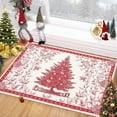 thumbnail image 3 of Christmas Rugs Washable 2x3 Area Rug for Bedroom, Red Soft Nursery Rug Non-Slip Stain Resistant Living Room Rugs, Christmas Tree Print Holiday Decor Untra-Thin Carpet Rug for Office, 3 of 9