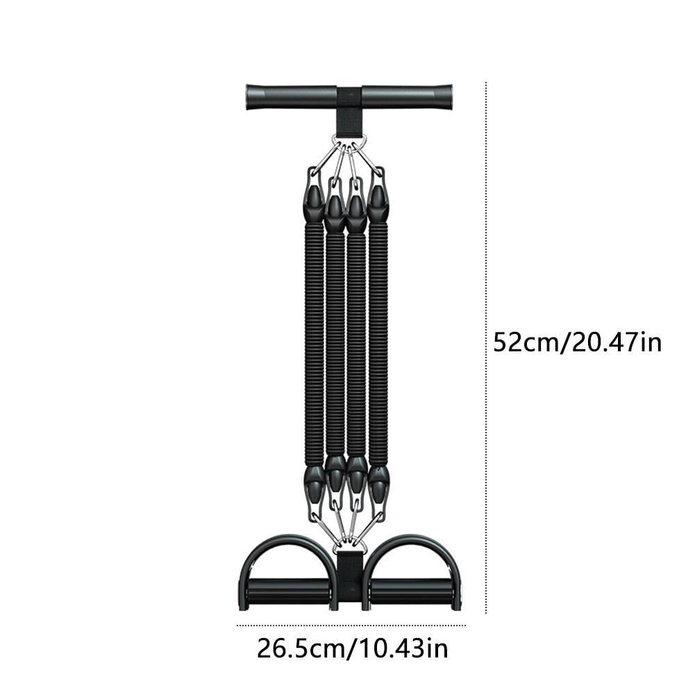 2025 Upgraded 4-Strand Resistance Band Set with Pedal and Handle 100 lbs Adjustable Pull Rope for Home Gym Full Body Workout