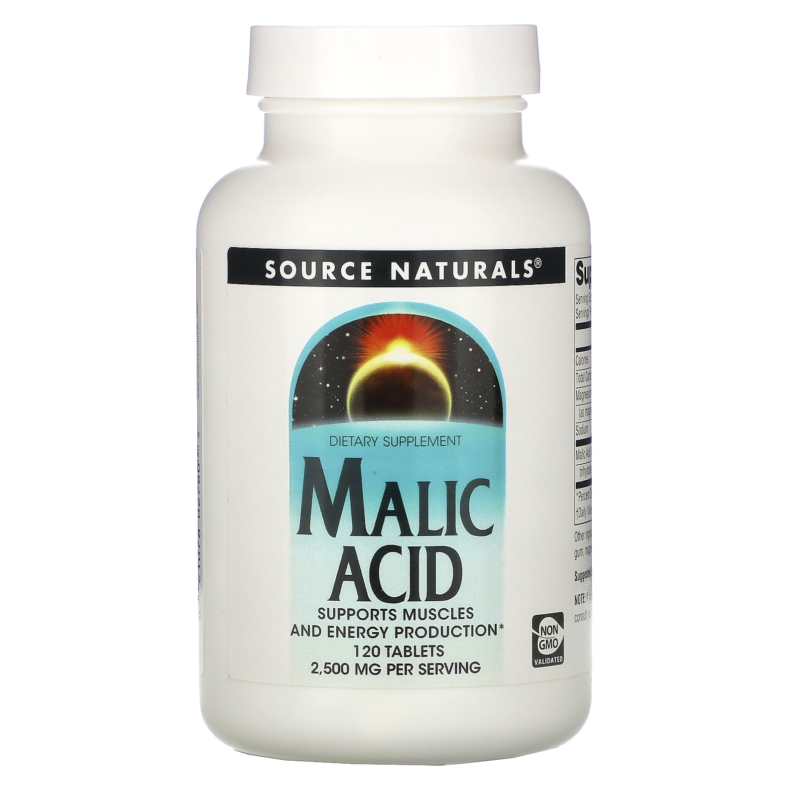 Source Naturals Malic Acid, 2,500 mg , 120 Tablets