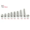 thumbnail image 3 of SS304 160pcs Fastener Socket Hex Screws, Hex Socket Screws, Stainless Steel For Home And Office Appliance Machinery, 3 of 6