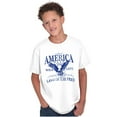 thumbnail image 4 of USA Land of the Free Patriotic Eagle Crewneck T Shirts Boy Girl Teen Brisco Brands S, 4 of 6