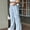 Sky Blue women high waisted cargo pants a1, variant on Cagogo Women's High Waisted Cargo Pants Wide Leg Loose with Pockets Solid Casual Streetwear Long Trousers Party Beach Lounge, Khaki 2XL