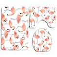 thumbnail image 1 of ABPHQTO Fiesta Flamingo Juego de alfombras de baño de 3 piezas Alfombra de baño Alfombra de contorno y tapa de inodoro, 1 of 2
