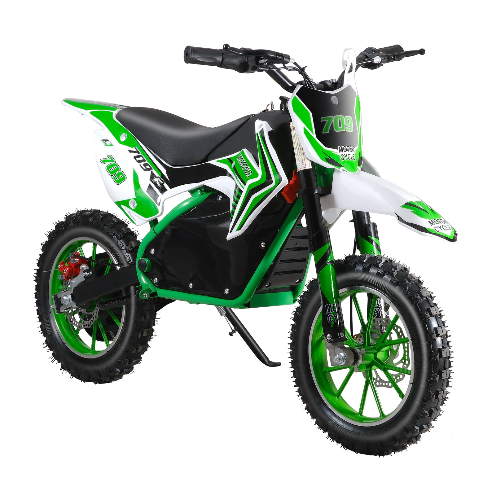 AOJA Dirt Bike, Rocket Electric Motocross Bike, Off Road Mini Motorcycle, Electric Pocket Motorbike with Mechanical Disc Brakes, 10 Inch Tires