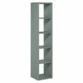 thumbnail image 5 of Furinno CUBICLE Book Shelf, 5-Cube Vertical Thick Frame Bookshelf, Horizontally & Vertically Reversible Bookcase with Open Back, 14.6 x 15.9 x 72, for Living Room, Bedroom, Home Office, Sage Green, 5 of 5