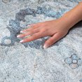 thumbnail image 3 of Addison Rugs Dream Shag Premium Machine Washable Transitional Open Field, Ornate Blue Rectangle Rug, 9' x 12', 3 of 8