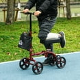 thumbnail image 2 of HOMCOM Trottinette Ajustable, Marchette Pliante avec Double Frein, Rouge, 2 of 10