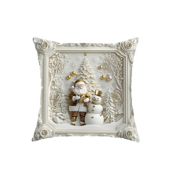 TanSiDing 1pcs Festive Christmas Pillowcase Set Holiday Decor Soft Breathable Cotton Bedding for Cozy Seasonal Home Decor 45*45cm