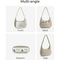 thumbnail image 3 of Luxury Soft Quilted Puffy Crossbody Bag for Women, Medium Cute Hobo Shoulder Purse Soft Fluffy Handbag for Daily Use, 3 of 8