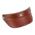 thumbnail image 2 of Terraxo Helmet Visor 3 Snap Button Sun Visor Brim Cap Protector Sturdy Peak PU Leather Lightweight Opens Face Shield Replacement Suitable for Daily Riding Hel Brown, 2 of 8