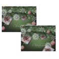thumbnail image 1 of Oleegame 2 Pcs Napperons de Noël Rustiques Vintage Lavables, 1 of 4