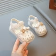 thumbnail image 2 of Krdevn Toddler Girls Closed-Toe Sandals Cute Bow Print Strap Closure Soft Non- Sole Breathable Summer Walking Shoes,8.5, 2 of 4