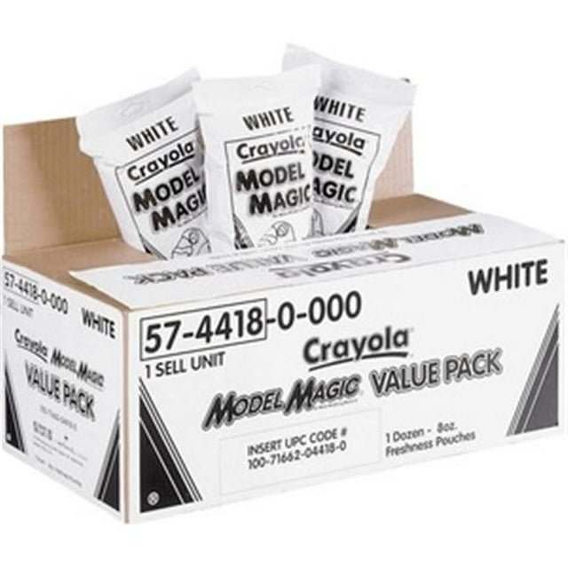 Crayola 8 oz Model Magic Argile, Blanc - Lot de 12