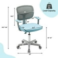 thumbnail image 3 of Gymax Kids Desk Chair Adjustable Height Children Study Chair w/ Auto Universal Casters Blue, 3 of 7