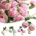 thumbnail image 5 of KDJ Rose 3-head peony artificial flower home decoration artificial flower - for Home Decor, 5 of 9