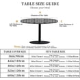 thumbnail image 2 of Round Fitted Tablecloth with Elastic Edge Design Table Cover Waterproof Stain-Resistant Wipeable Table Cloth Best for 31"-35" Round Tables Rectangle, 2 of 4