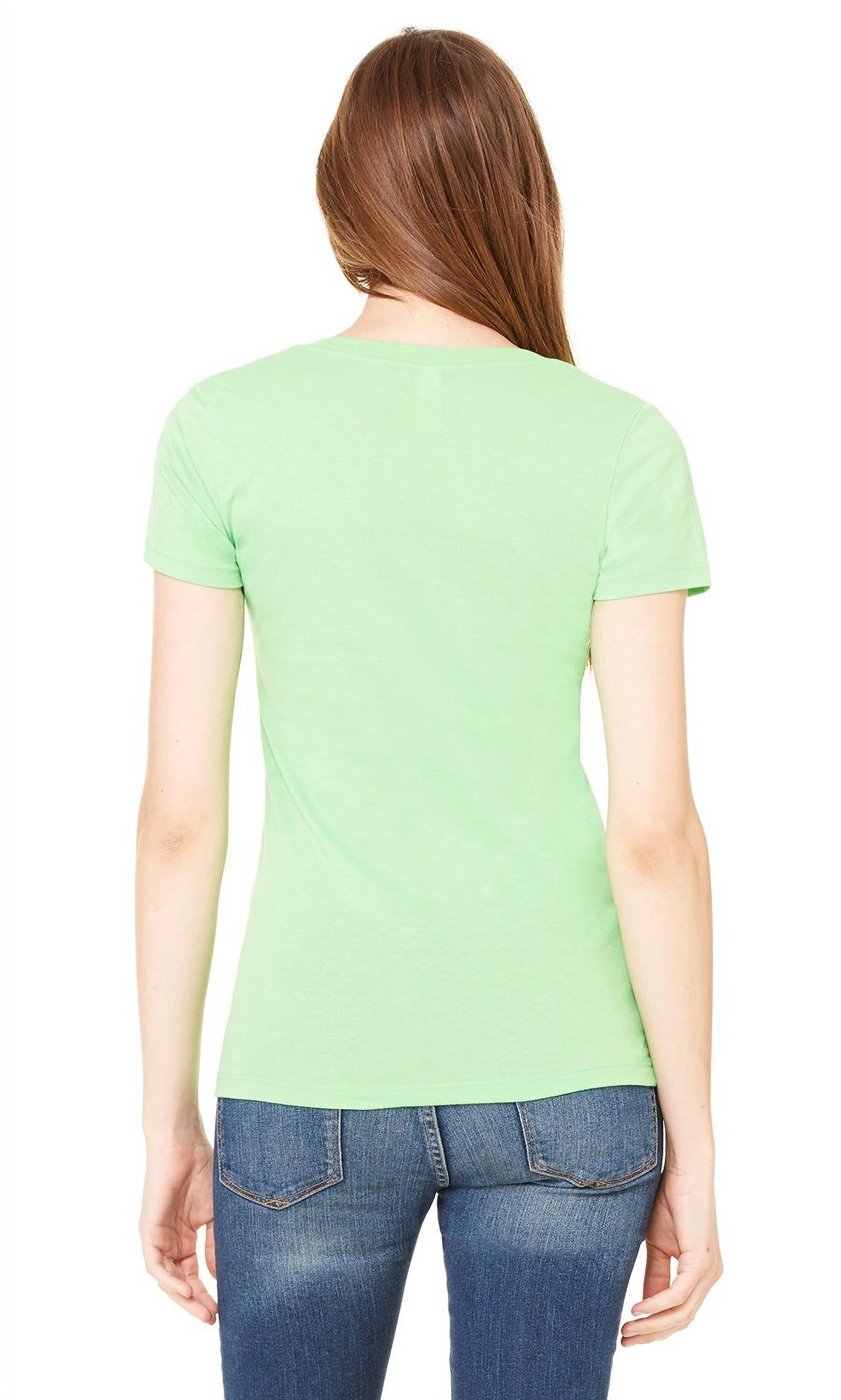 Women's Jersey Deep V-Neck Short Sleeve T-Shirt