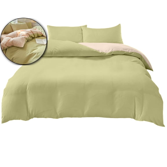 Four Piece Bedding Set for Dormitory Beds – Soft Washed Polyester, Multicolor, Includes Quilt Cover, Fitted Sheet & 2 Pillowcases