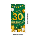 thumbnail image 2 of Green Backdrop Happy 30th Birthday Banner with Balloons Party Decorations Props for Birthday Party Celebrations Photography Background Decor, 2 of 7