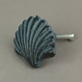 thumbnail image 6 of Zeckos Blue Cast Iron Scallop Seashell Cabinet Drawer Pulls Set of 6, 6 of 8