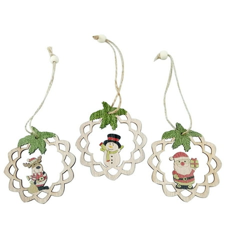 

Jungdeepe 3pcs Christmas Wooden Christmas Wire Garland Christmas Winter Decorative Garland Winter Christmas Hanging Snowflake Decorations Winter Candle Rings for Chandelier Window Wreath with Cotton