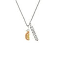 thumbnail image 2 of Delight Jewelry 3-D Enamel Orange Slice Silvertone Forever Bar Charm Necklace, 23", 2 of 4