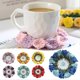 thumbnail image 1 of Handmade Crochet Flower Coaster, Hand Knit Crochet Suzuran Flower Coaster, Housewarming Gift Home Dcor, 1 of 3