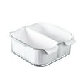 thumbnail image 2 of Multi Functional Double Compartment Draining Basket Kitchen Dishwashing Basin Living Room Coffee Table Fruit Plates Fruit Basket Dried Fruit Snacks Tray, 2 of 6