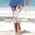 thumbnail image 2 of Womens Relaxed Fit Cargo Pants by Generic XL Solid Black Casual Capris, Drawstring, Cropped, Lightweight, 1 Count, 2 of 5